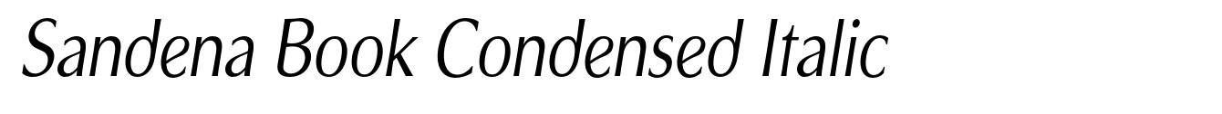 Sandena Book Condensed Italic